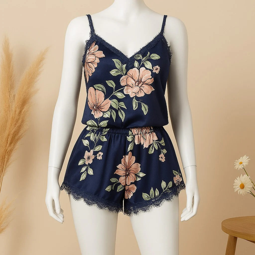 Short Floral Printed Nighty For Girls