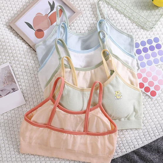 Girls Imported T-Shirt Bralette – Pack of 3 | Soft, Stretchy & Everyday Comfort