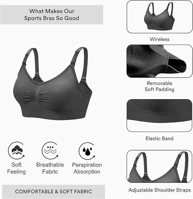 Blooming Blossom Seamless Wireless Nursing Bra with extender