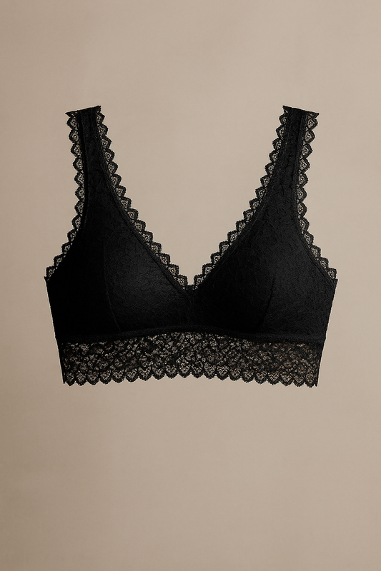 Floral Lace Bralette Padded Wireless Bra