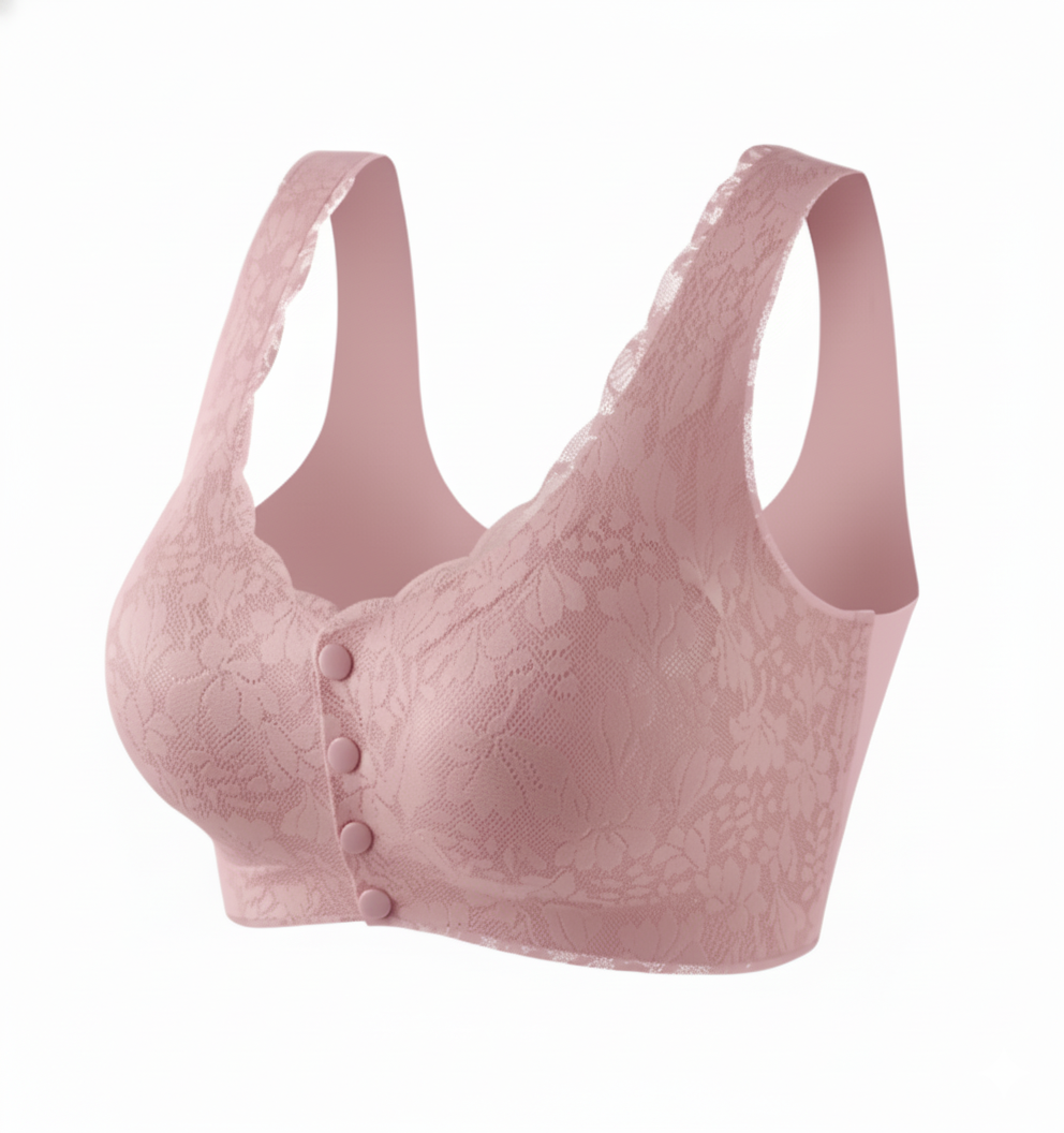 Front Open Wireless Bra for Elderly Women | Comfortable Size Vest Bra – Flourish