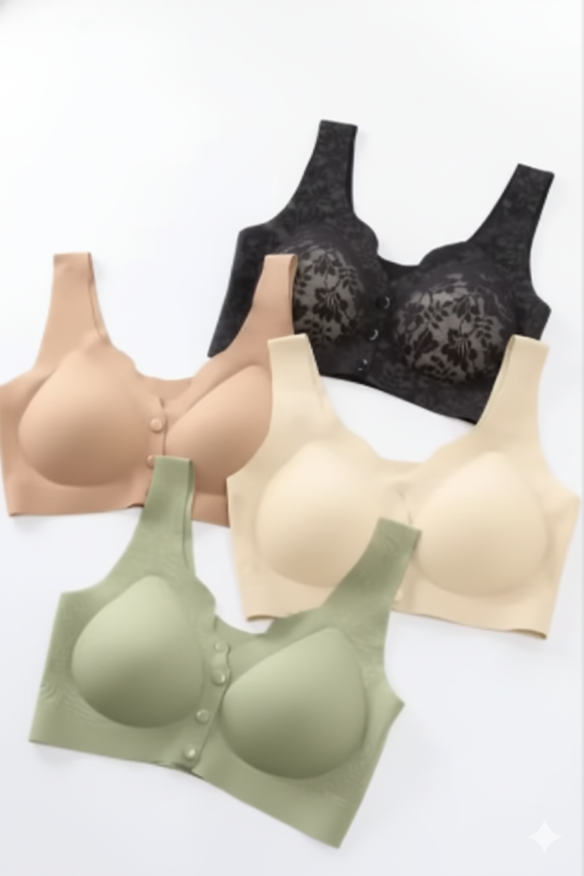 Front Open Wireless Bra for Elderly Women | Comfortable Size Vest Bra – Flourish