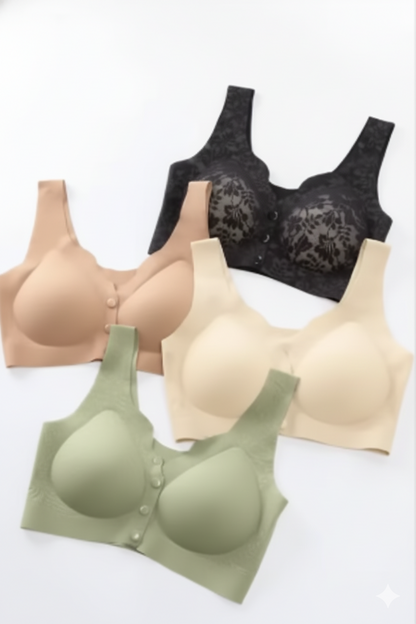 Front Open Wireless Bra for Elderly Women | Comfortable Size Vest Bra – Flourish