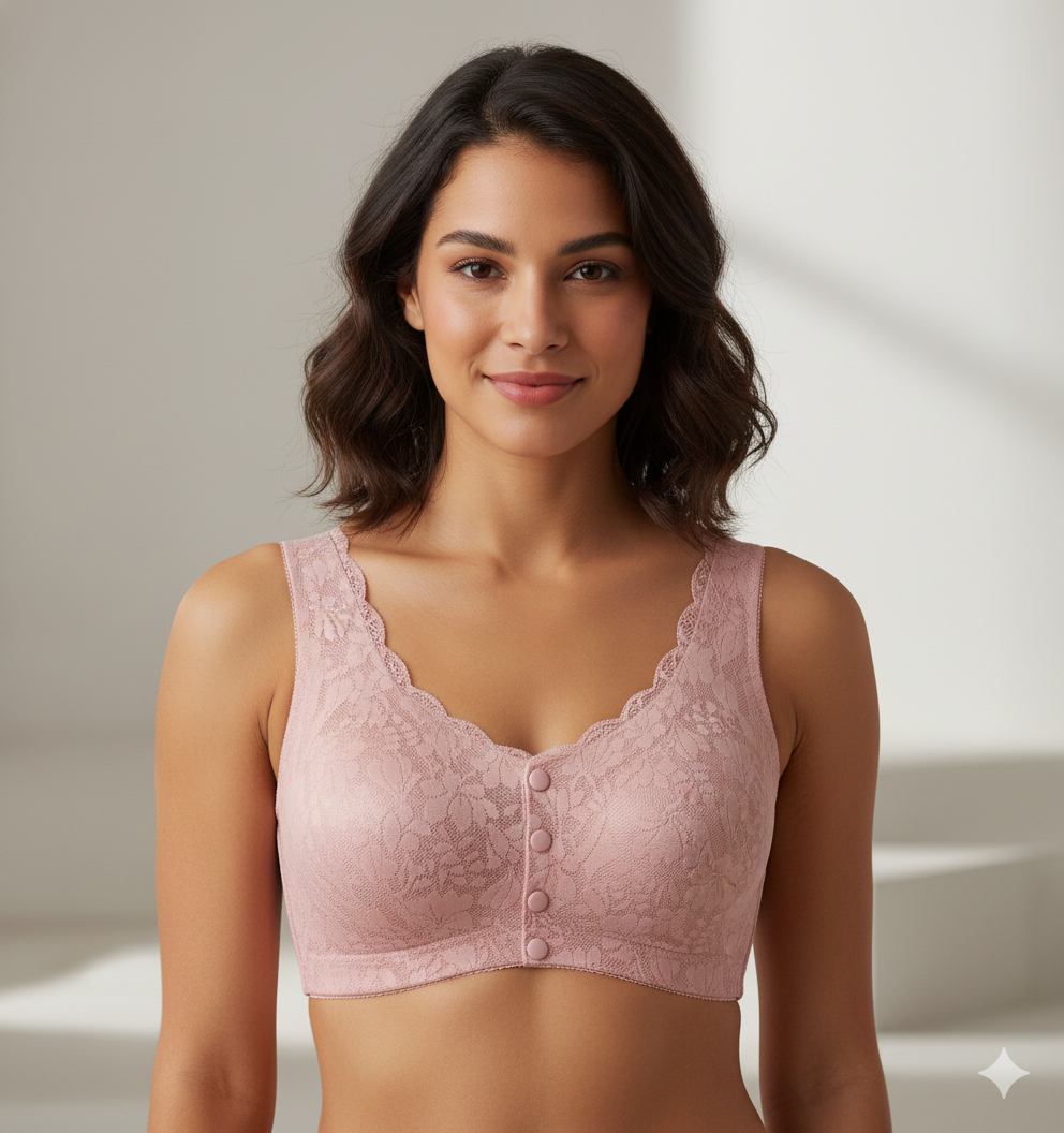 Front Open Wireless Bra for Elderly Women | Comfortable Size Vest Bra – Flourish