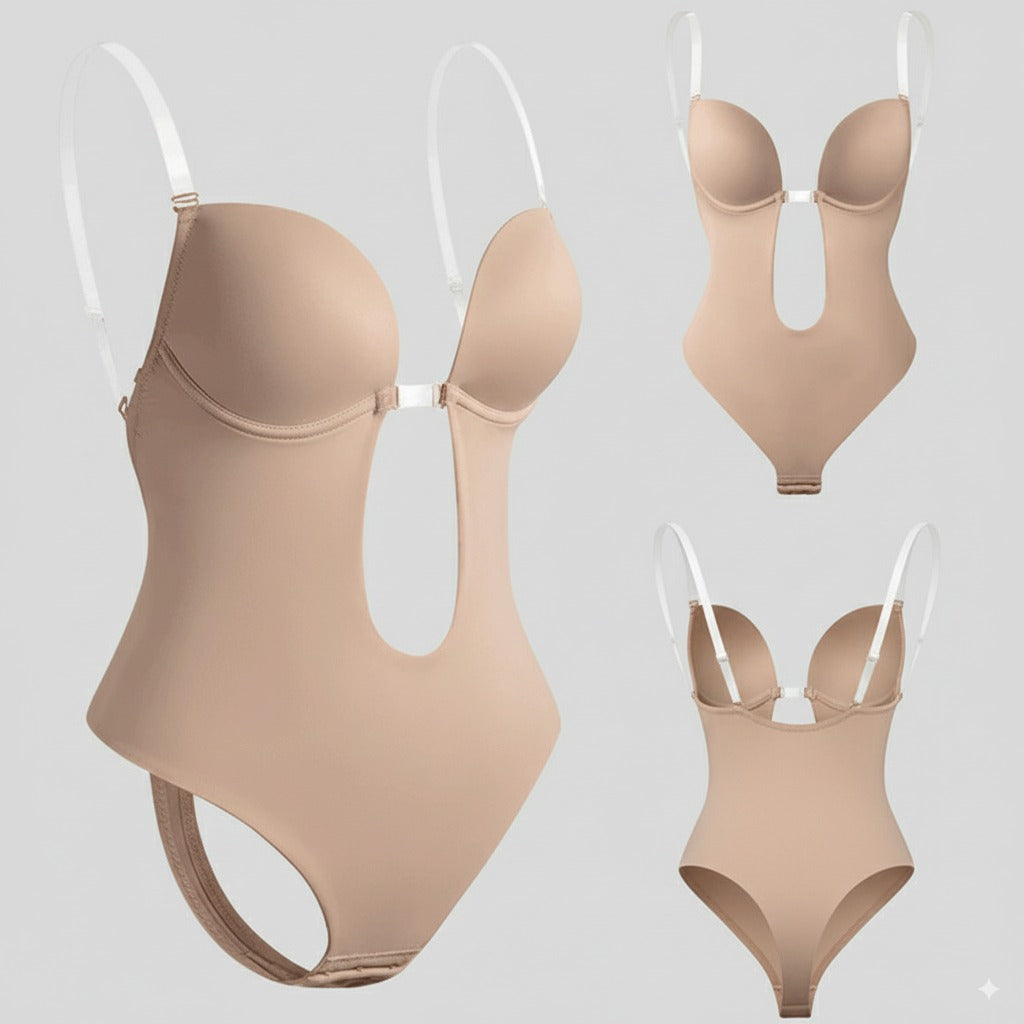 High Quality Adjustable Straps Full Body Shaper With Toilet Hole