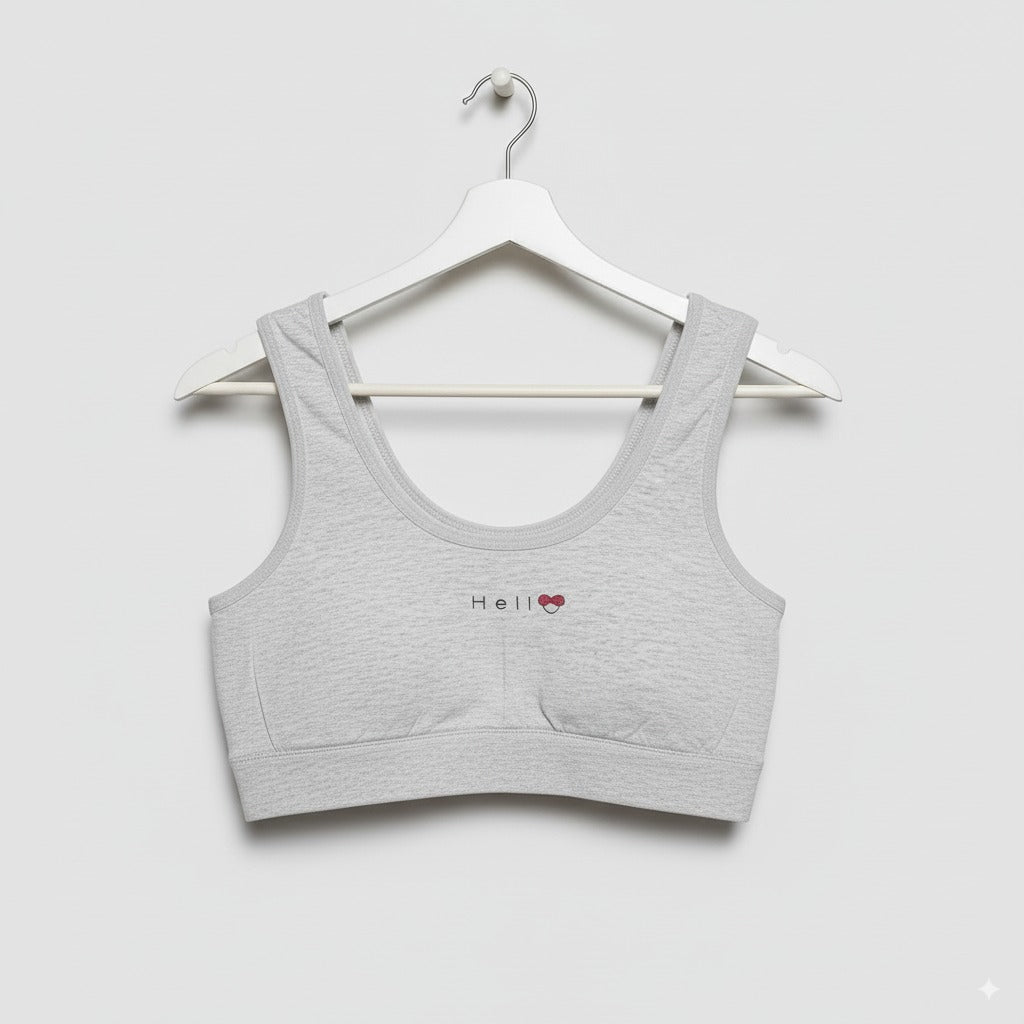 Teenager Training Bras for Girls Age 10-20, Soft Cotton, Padded and Non-Padded, Comfortable Puberty Bras, Free Size, Stylish, and Durable
