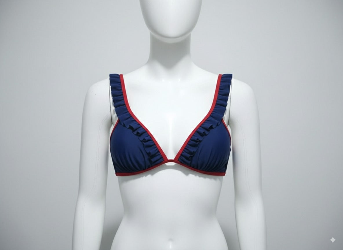 Island Soul One Piece Bra Teenage Size M Red White Blue Nautical New