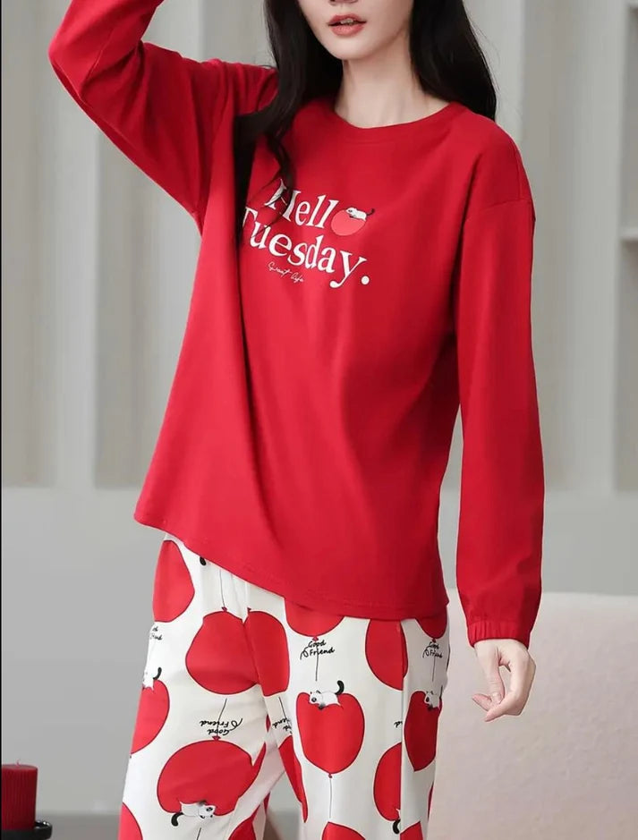 Trending Women's Night Suit Set – Soft Cotton Pajama Set with Top & Trouser | 15 Designs