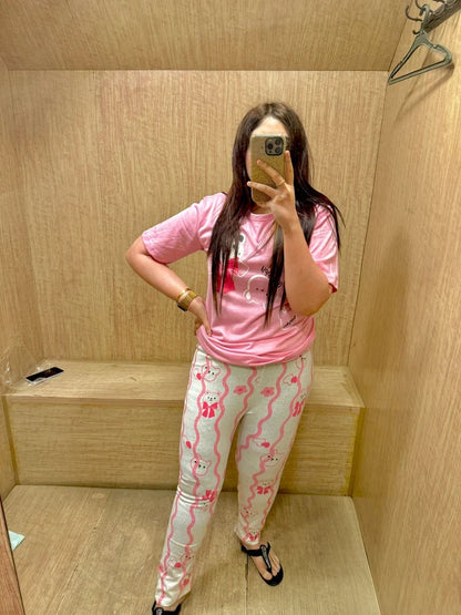 Trending Women's Night Suit Set – Soft Cotton Pajama Set with Top & Trouser | 15 Designs