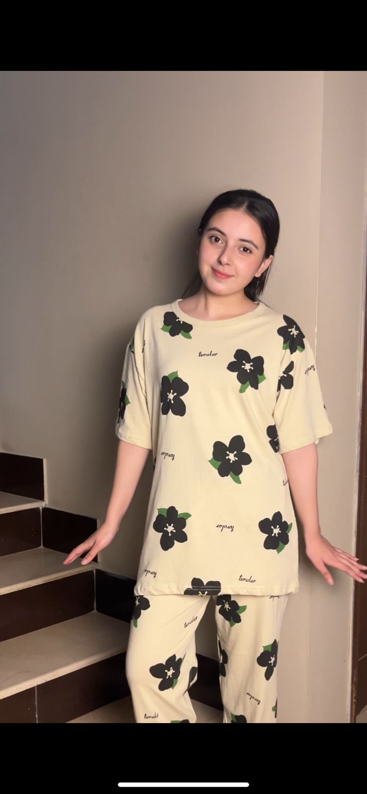 Cozy Floral Dreams Women’s Cotton Nightwear Set