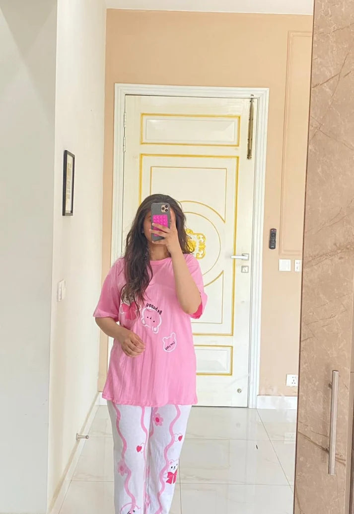 Trending Women's Night Suit Set – Soft Cotton Pajama Set with Top & Trouser | 15 Designs