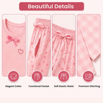 Trending Women's Night Suit Set – Soft Cotton Pajama Set with Top & Trouser | 15 Designs