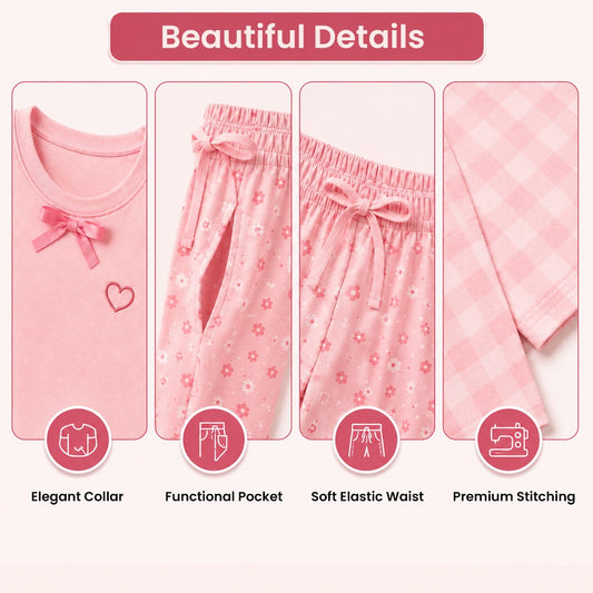 Trending Women's Night Suit Set – Soft Cotton Pajama Set with Top & Trouser | 15 Designs
