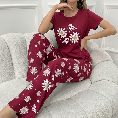Trending Women's Night Suit Set – Soft Cotton Pajama Set with Top & Trouser | 15 Designs