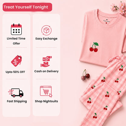 Trending Women's Night Suit Set – Soft Cotton Pajama Set with Top & Trouser | 15 Designs