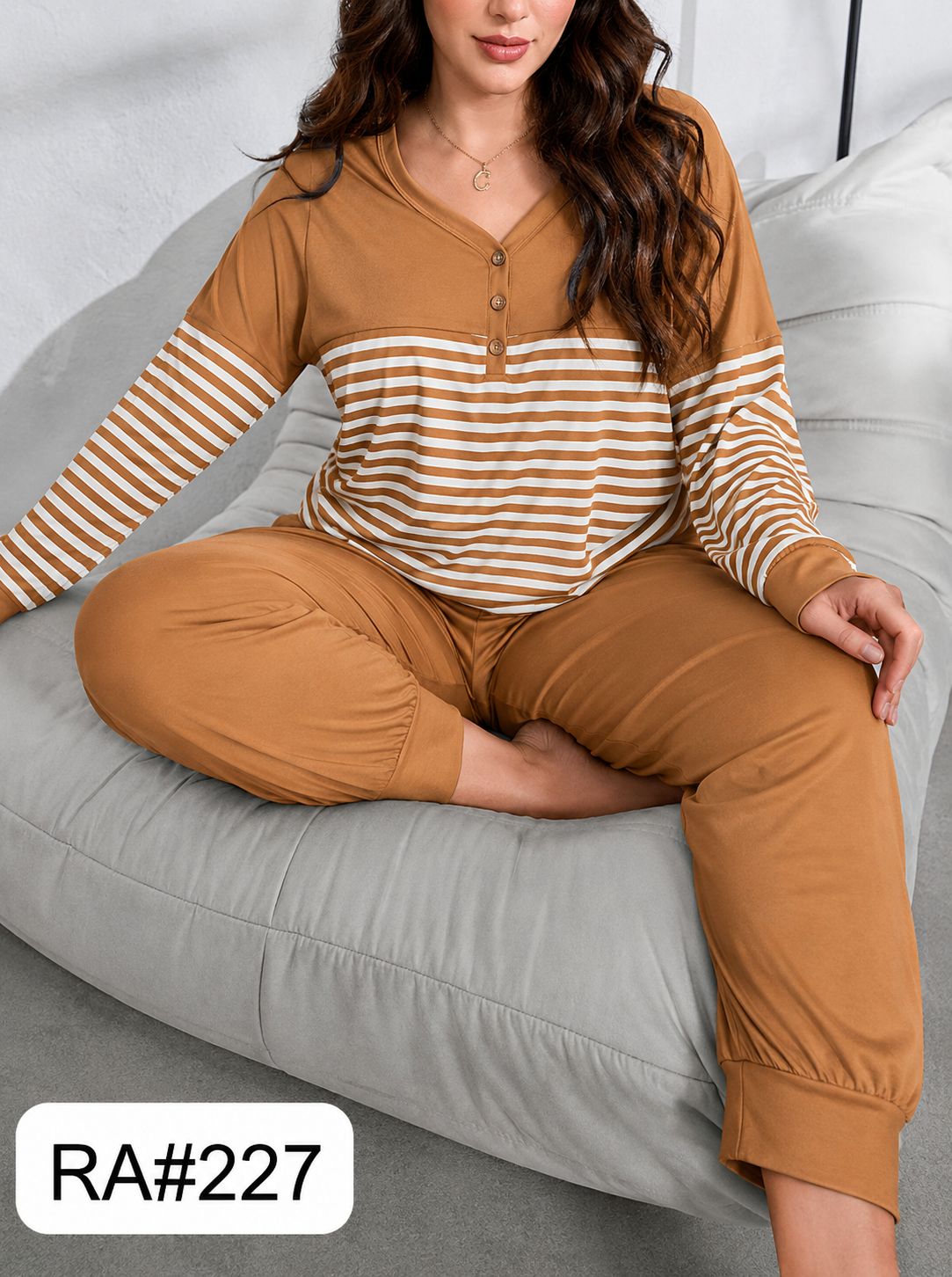 Women's Striped Nightwear Suit