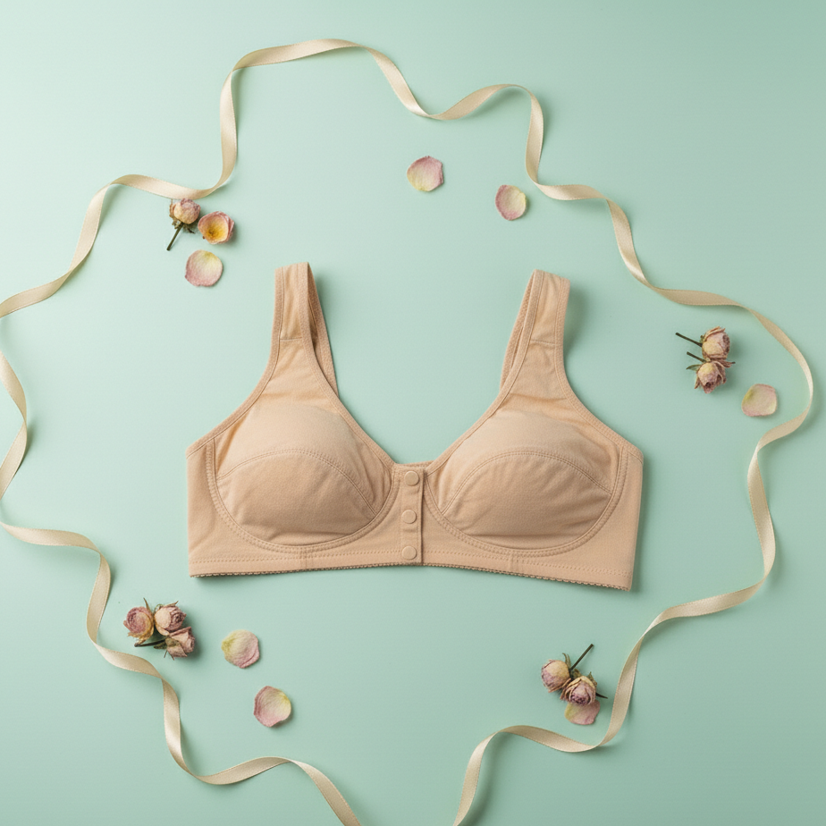 Breathable front-open bra for ladies, a comfortable alternative to a women padded bra in Pakistan.
