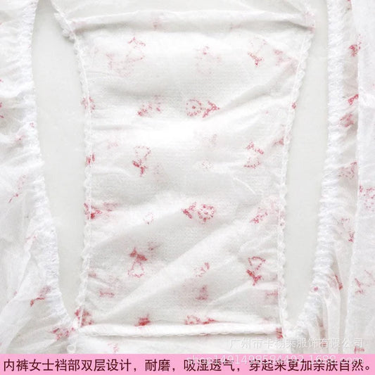 Pack of 6 Disposable Brief Panties for Women & Girls | Soft, Breathable & Travel-Friendly Underwear