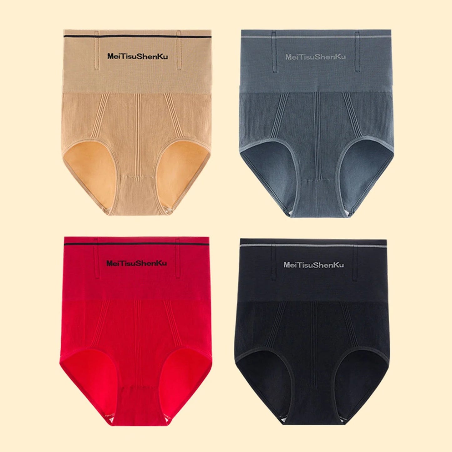 Waist Seamless Panties Flat Belly Reducing Panty Hip Lift Tummy Control Underwear