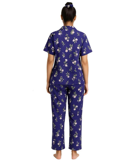 Summer Cooling Linen 2-Piece Pajama Set With Scrunchie