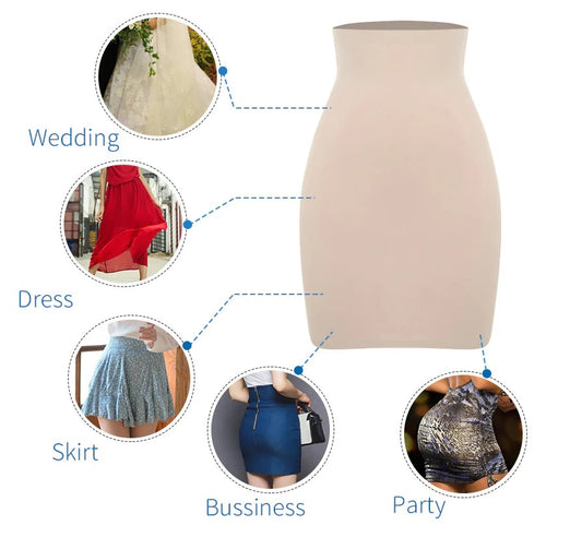 Seamless Slimming Half Slip Belly Control Body Shaper Lifter Shapewear