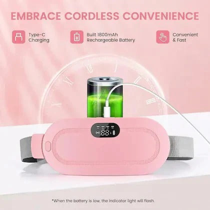 Period Cramp Relief Electric Heating Belt Massager