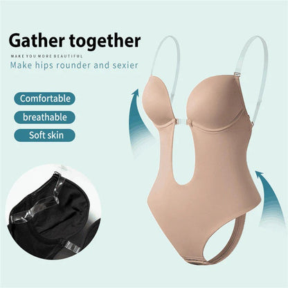 High Quality Adjustable Straps Full Body Shaper With Toilet Hole