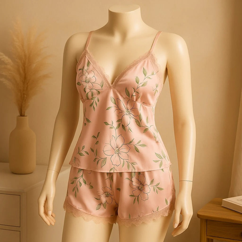 Short Floral Printed Nighty For Girls