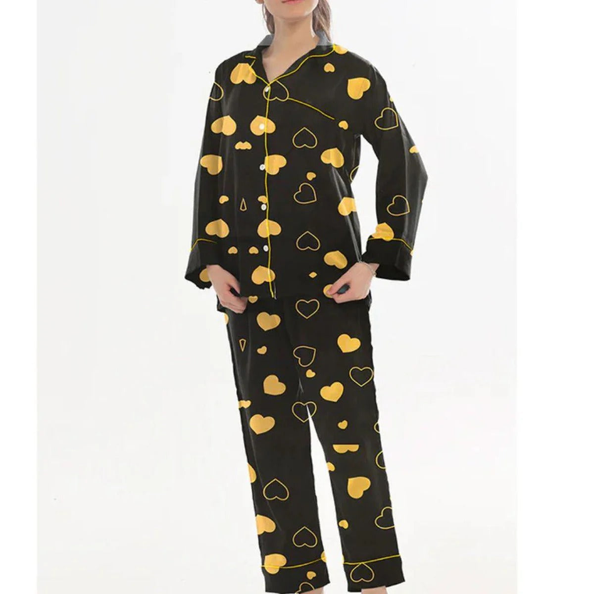 Summer Cooling Linen 2-Piece Pajama Set With Scrunchie