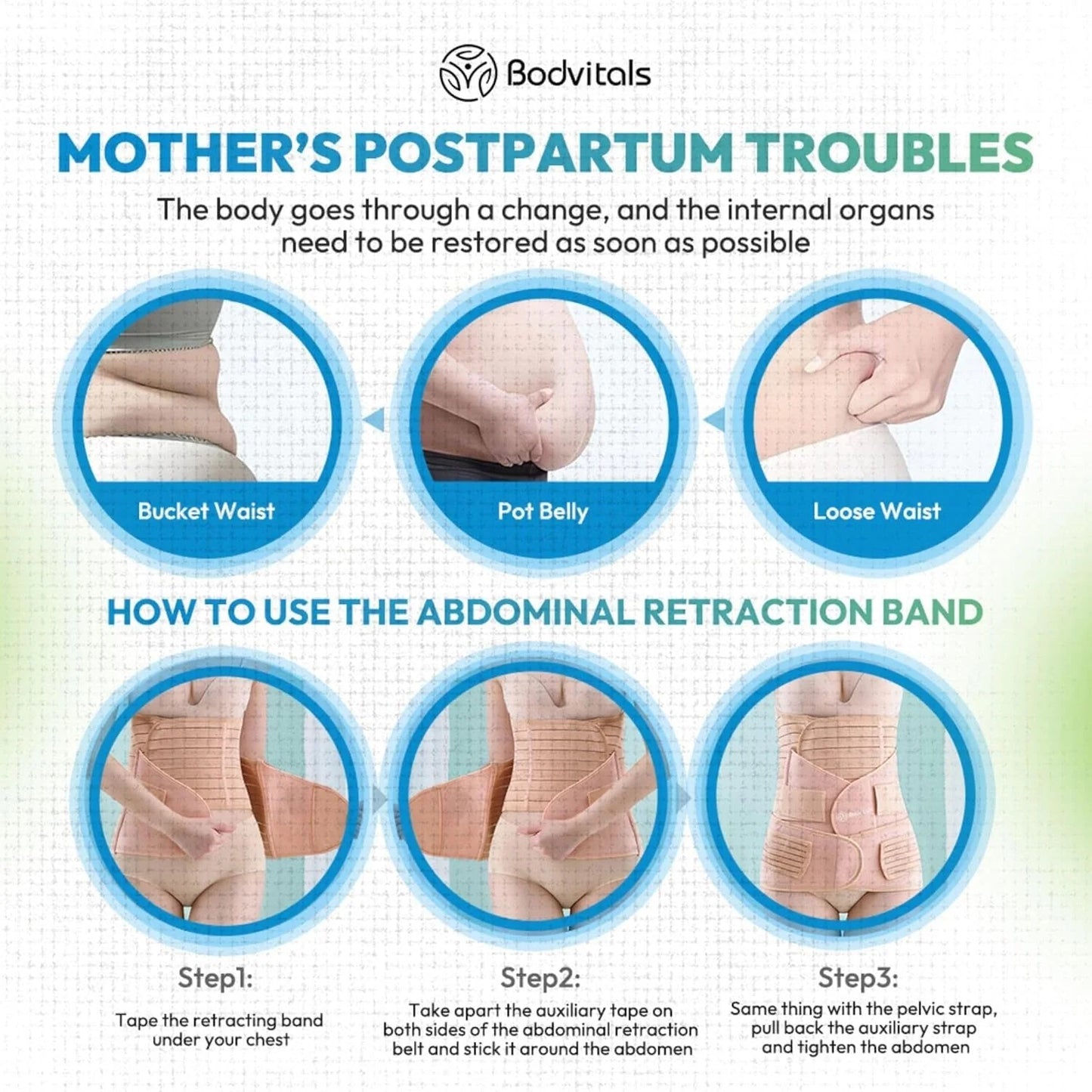 3 in 1 Postpartum Belt After Delivery Support Recovery | Body Shaper Belt