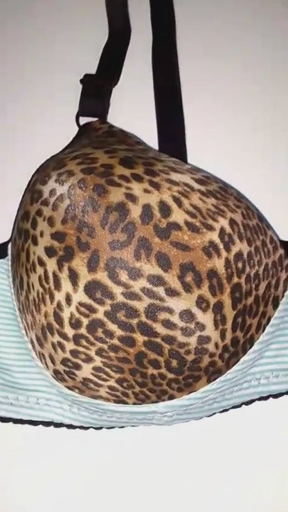 Sexy Leopard Print Push Up Bra for Women | Plus Size, Wireless, Comfortable Bralette
