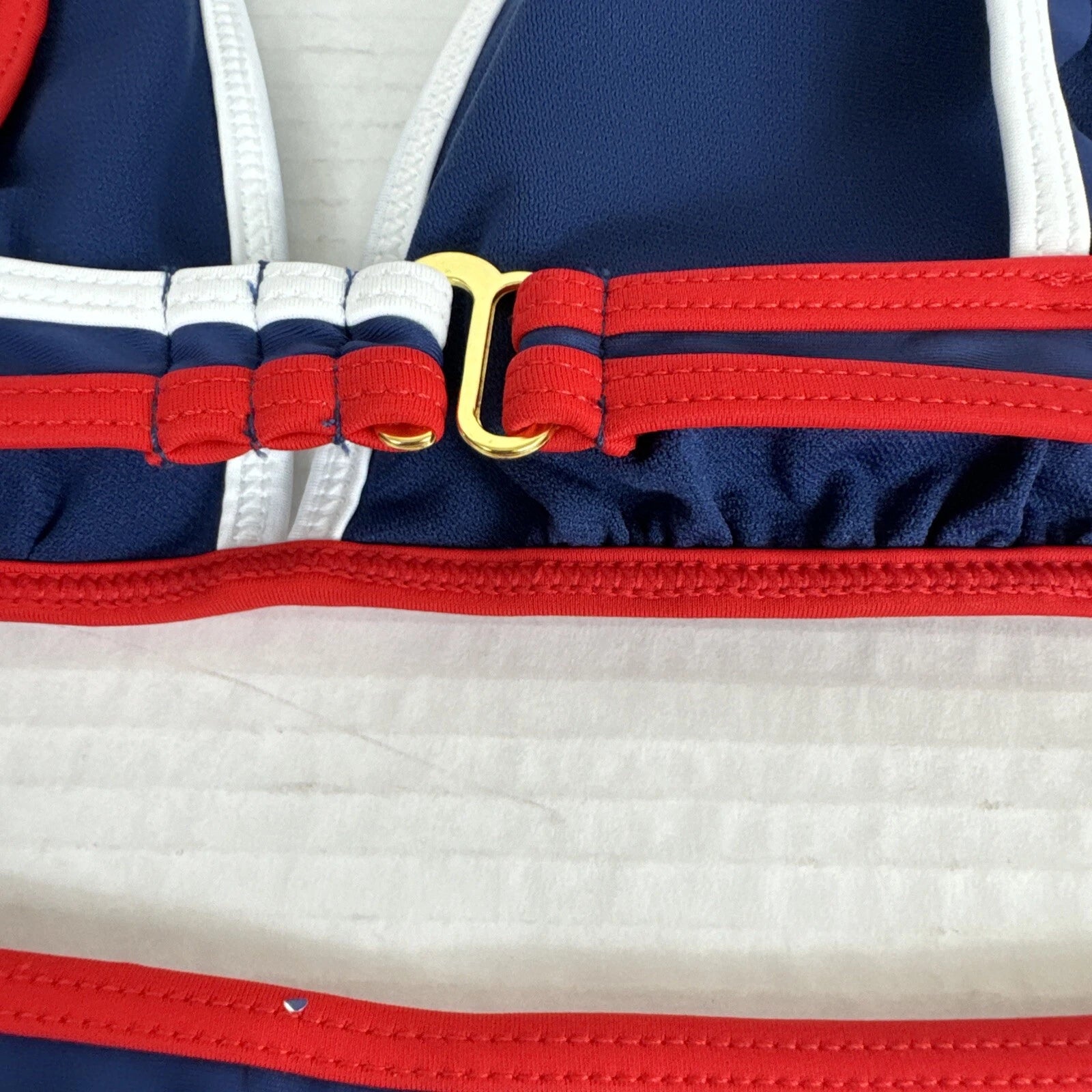 Island Soul One Piece Bra Teenage Size M Red White Blue Nautical New