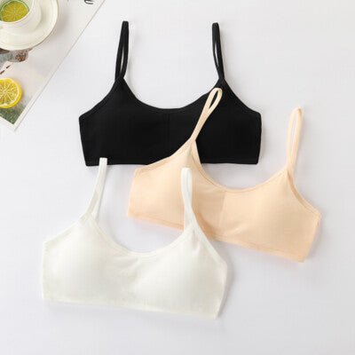 Half Body Plain Camisoles for Little Teenage Girls, Cotton Inner Wear Vest